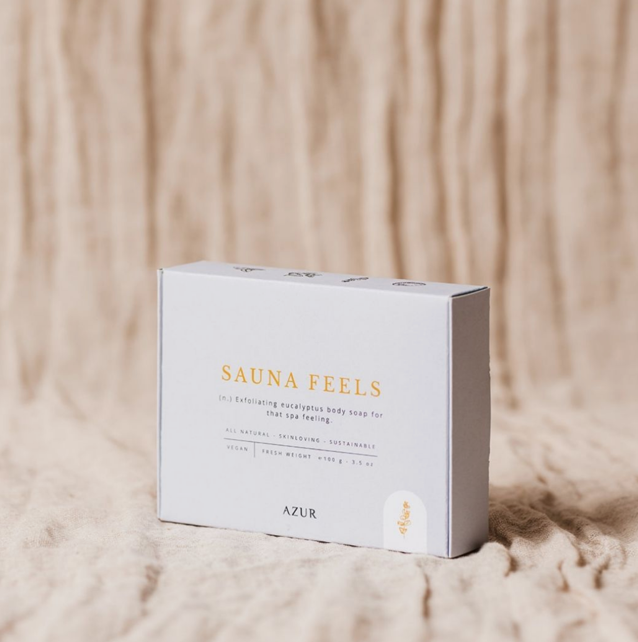 Sauna Feels Body Scrub Bar – Naturlig Salt Såpe med Eukalyptus
