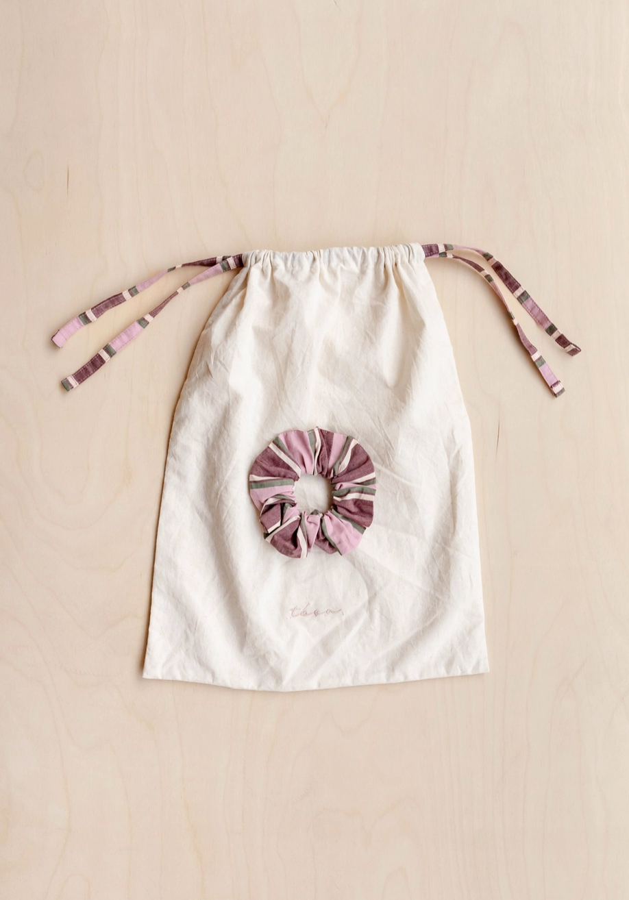 Cotton Pyjamas - Rosa & Burgunder Stripe