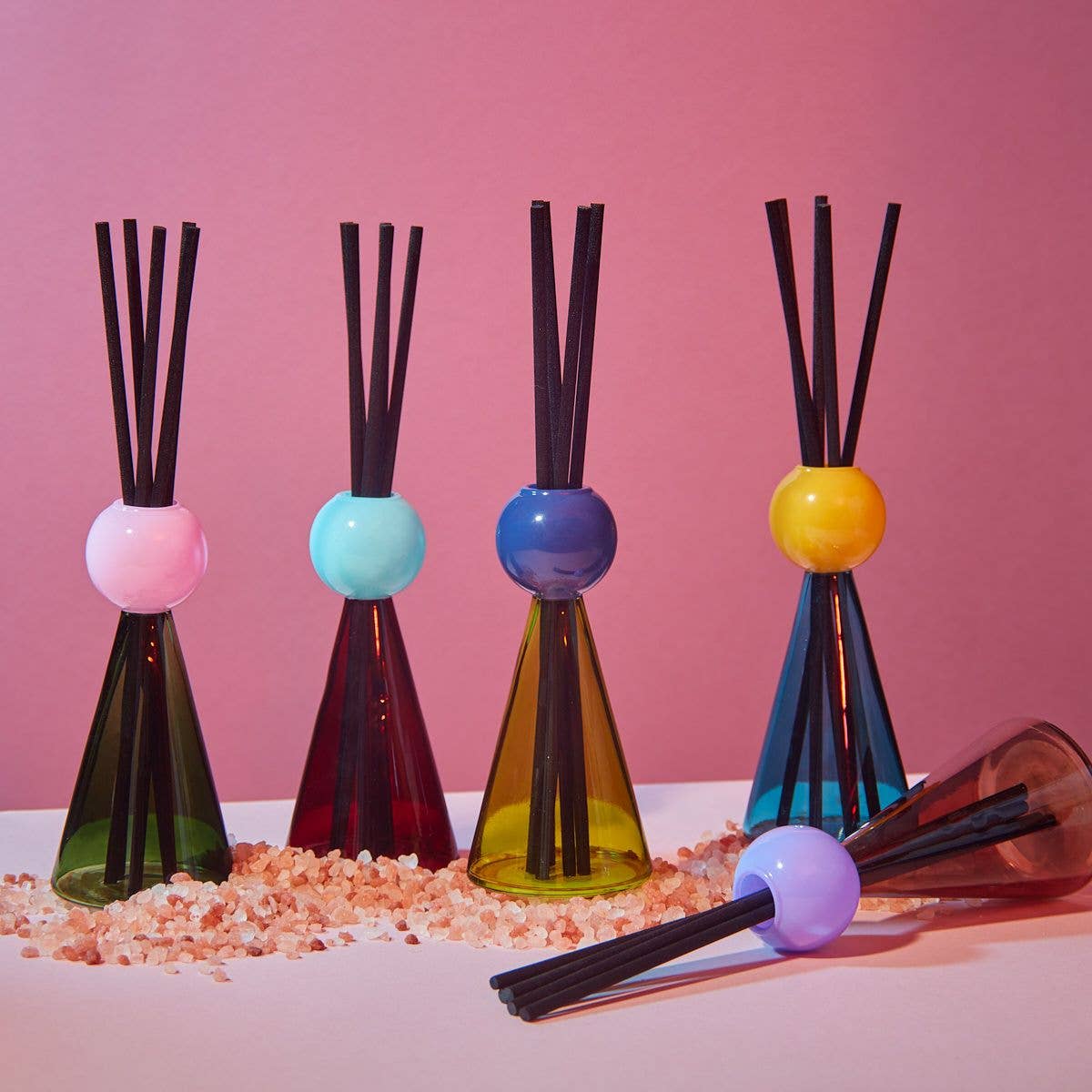 Fargerike diffusere i glass