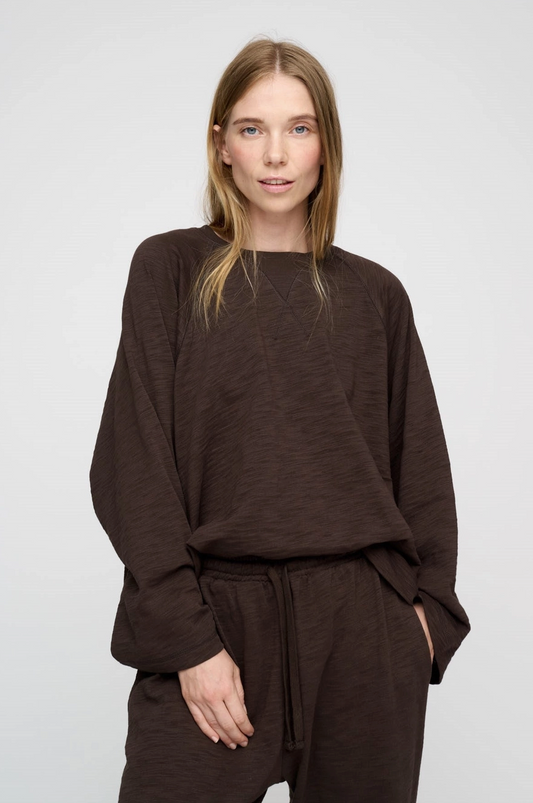 Organic Cotton Sweatshirt - Brown